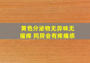 黄色分泌物无异味无瘙痒 同房会有疼痛感